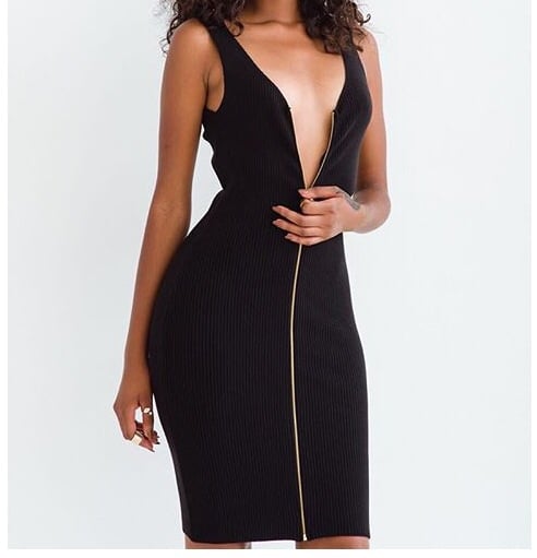 Image of Bodycon zip front