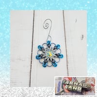 Aurora Borealis Capture Crystal Snowflake Ornament