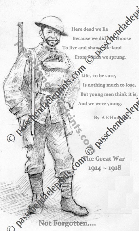 A E Housman Here Dead We Lie Passchendaeleprints Com