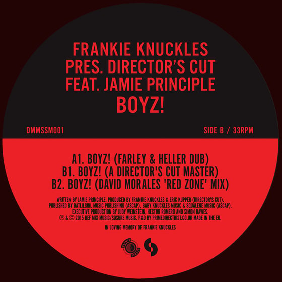 Image of Frankie Knuckles pres. Director’s Cut feat. Jamie Principle – Boyz! (DMMSSM001)