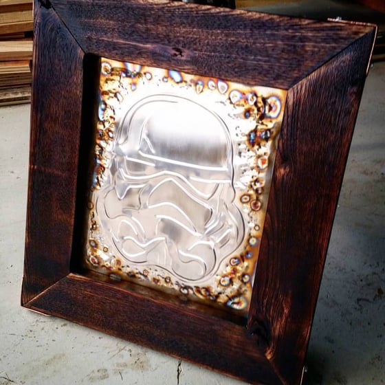 Image of Storm Trooper Stainless Bead rolled art panel