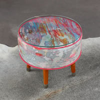 Image 1 of JOSIAH Glass Top Sidetable / Footstool