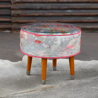 Image 2 of JOSIAH Glass Top Sidetable / Footstool