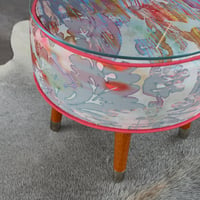 Image 3 of JOSIAH Glass Top Sidetable / Footstool