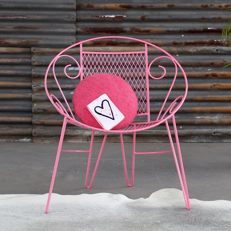 pink outdoor chair