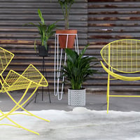 Image 3 of Vintage Outdoor chairs in Lemon Yellow