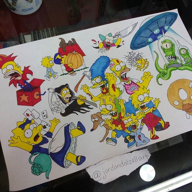 The Simpsons Treehouse of Horror Tattoos  All Things Tattoo