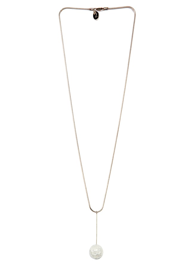 Image of "Ice Orb" Drop Necklace - Sterling Silver