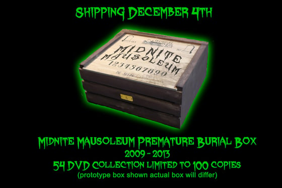 Image of Midnite Mausoleum "Premature Burial" 54 disc box set