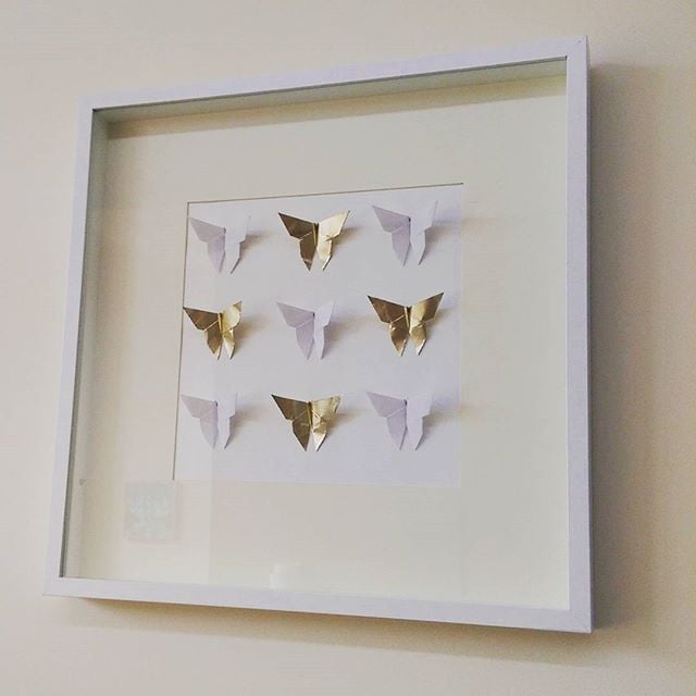Image of Large framed butterfly arrangement