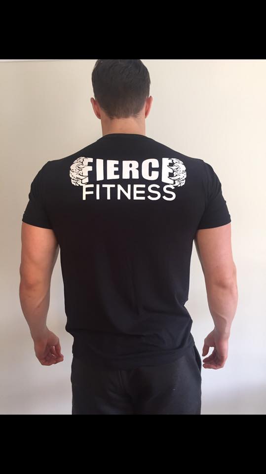 Image of Fierce Fitness Black Muscle Fit Tee