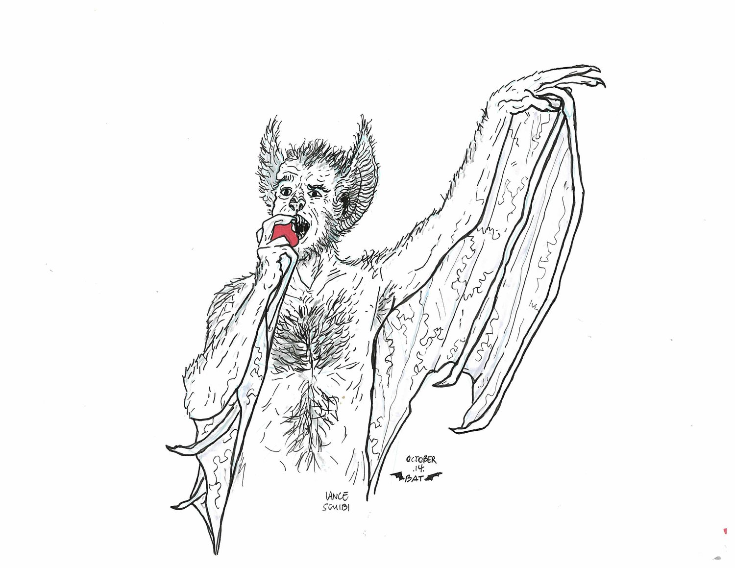 Image of DRAWLLOWEEN Day 14 Original: BAT