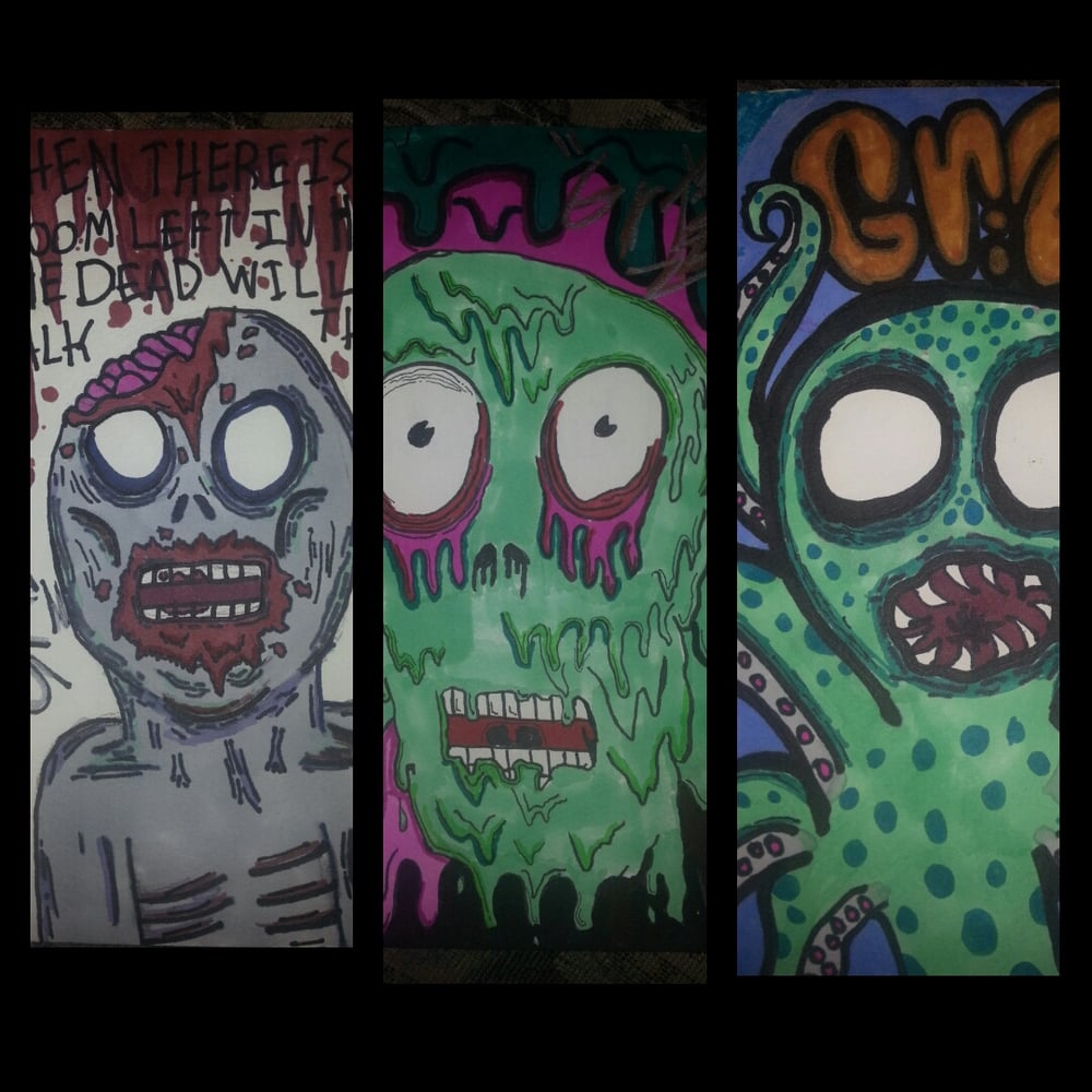 Image of Grotesque Cartoon Zombie and Monster Drawings!