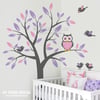 Owl on tree Nursery Vinyl Wall Decal