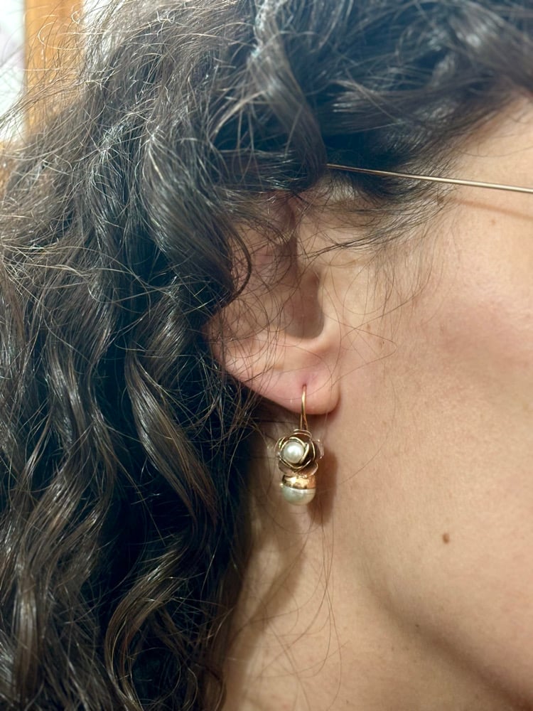 Image of Orecchino Pearl pendente 