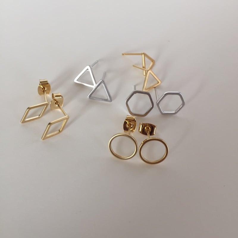 Image of Hexagon Earrings