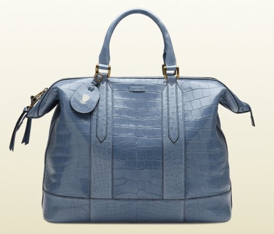 Image of GUCCI SHINY CROCODILE DUFFEL