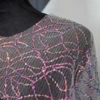 Image 7 of Extra cropped Iridescent Lace Top