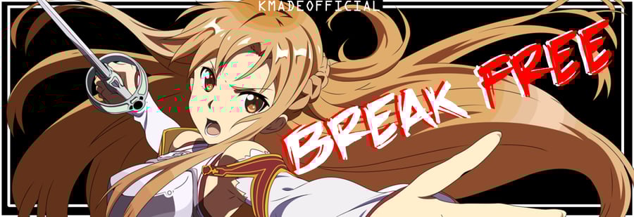 Image of SAO ASUNA “BREAK FREE” BOX STICKER