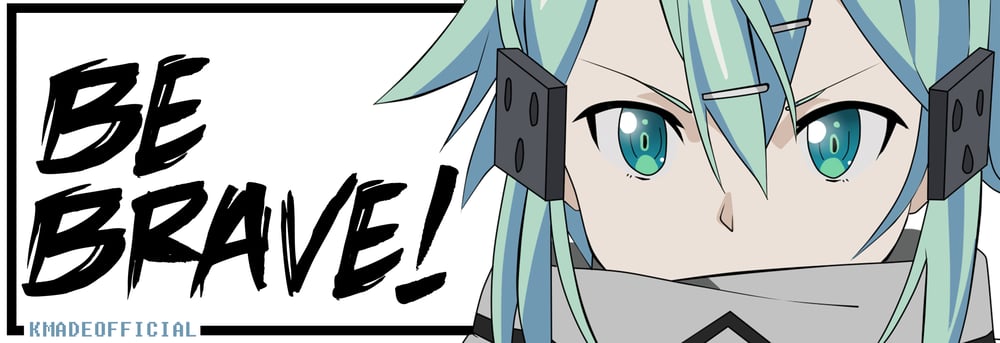 Image of SAO GGO SINON “BE BRAVE!” BOX STICKER