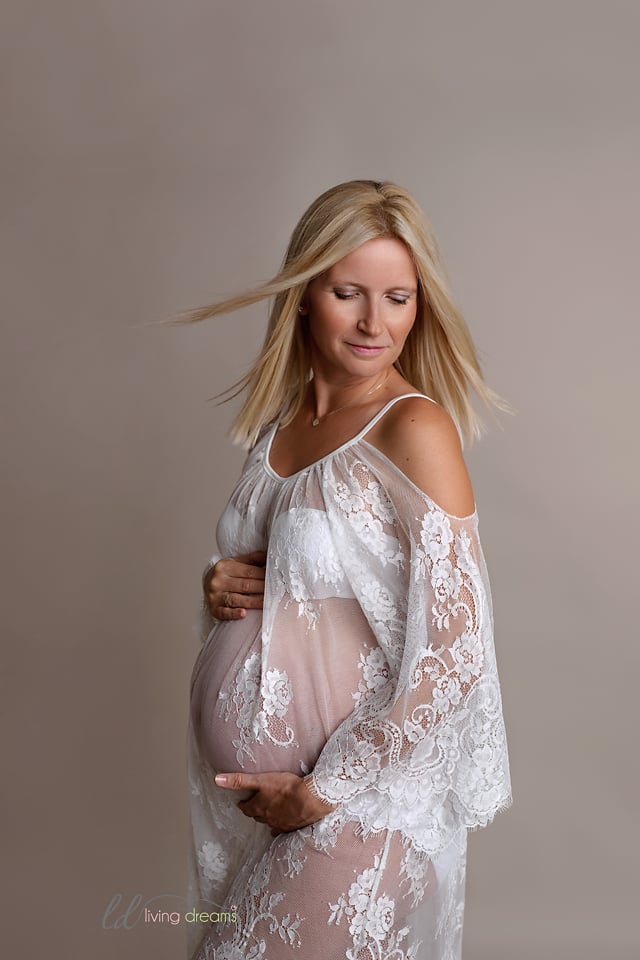 Image of Alice maternity lace top