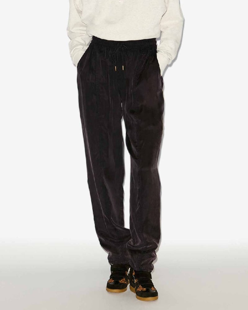 Image of ISABEL MARANT ETOILE ZAYLEE PANTS BLACK