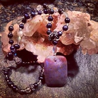 Image 1 of Prosperity <3 Picture Jasper with Black Pearls and Labradorite and Crystal Quartz