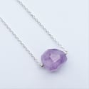 Nova Necklace - amethyst crystal + sterling silver