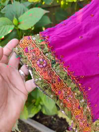 Image 7 of Sienna Glitter wrap dress -hot pink