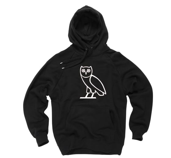 Image of O.V.O - Octobers Own - Drake Black Hoody w/ white printed logo