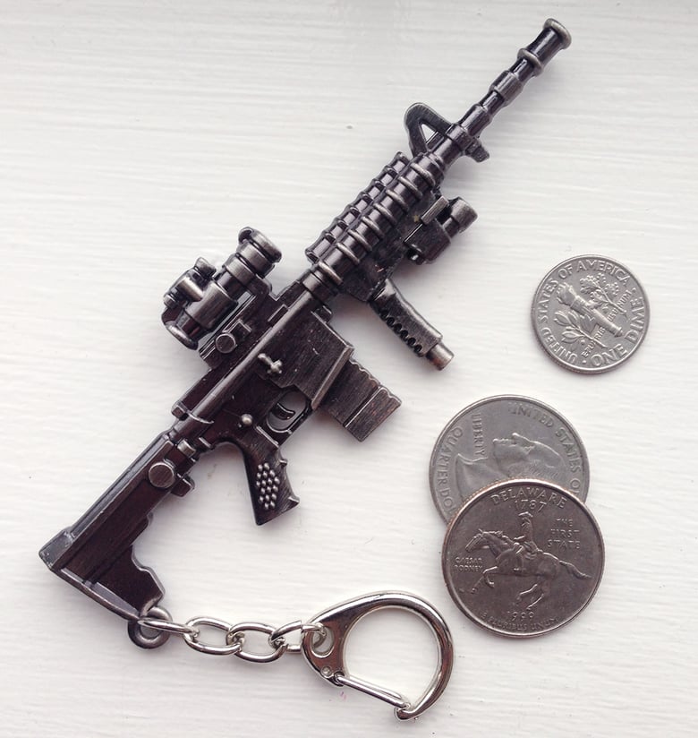 Image of Metal AR15 Keychain
