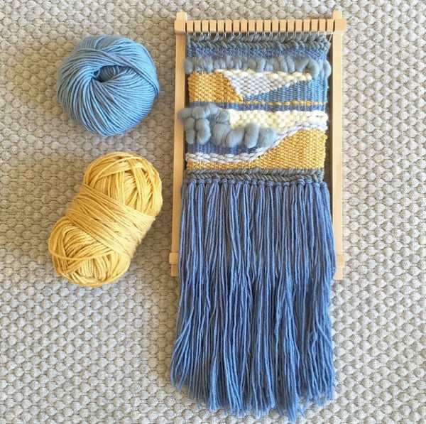 Image of Blue, Mustard & Grey Wall Hanging