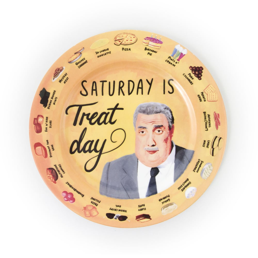 Image of 10.5" Brian Butterfield Saturday is treat Day! Dinner Plate