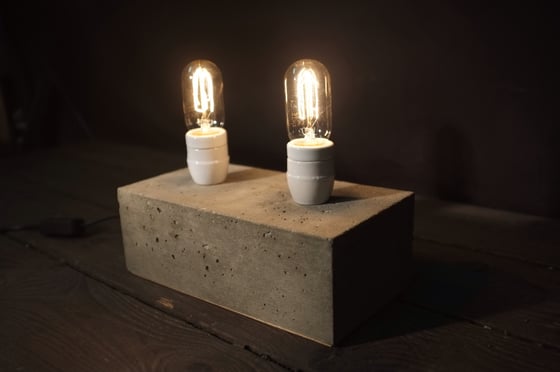Image of Concrete Twin Bloc Lamp