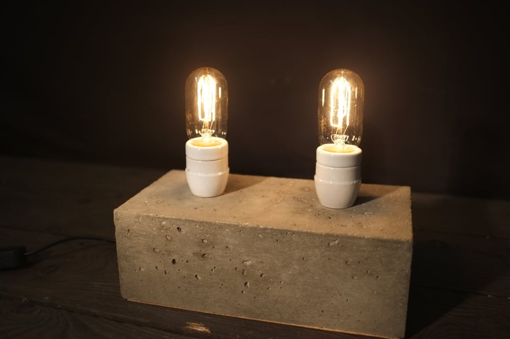 Image of Concrete Twin Bloc Lamp