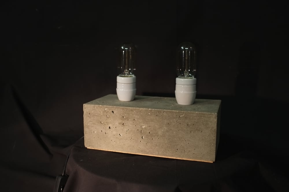 Image of Concrete Twin Bloc Lamp