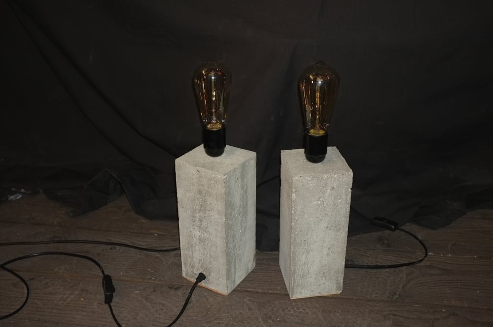 Image of Concrete Bloc Lamp (tall)