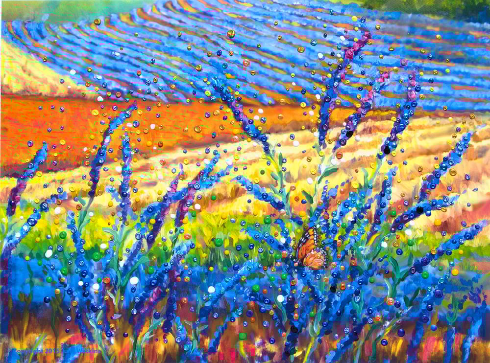 Image of Lavender Fields Energy Painting - Giclee Print
