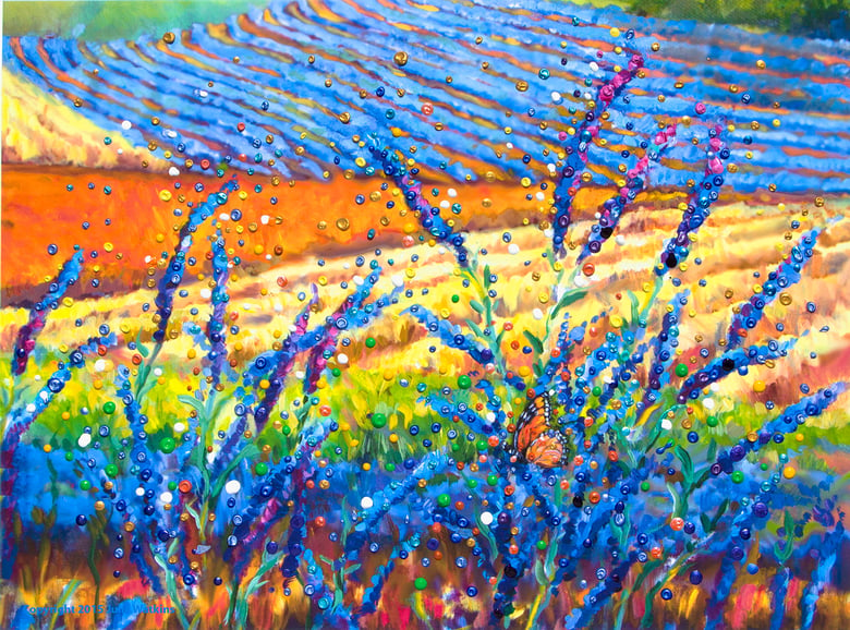 Image of Lavender Fields Energy Painting - Giclee Print