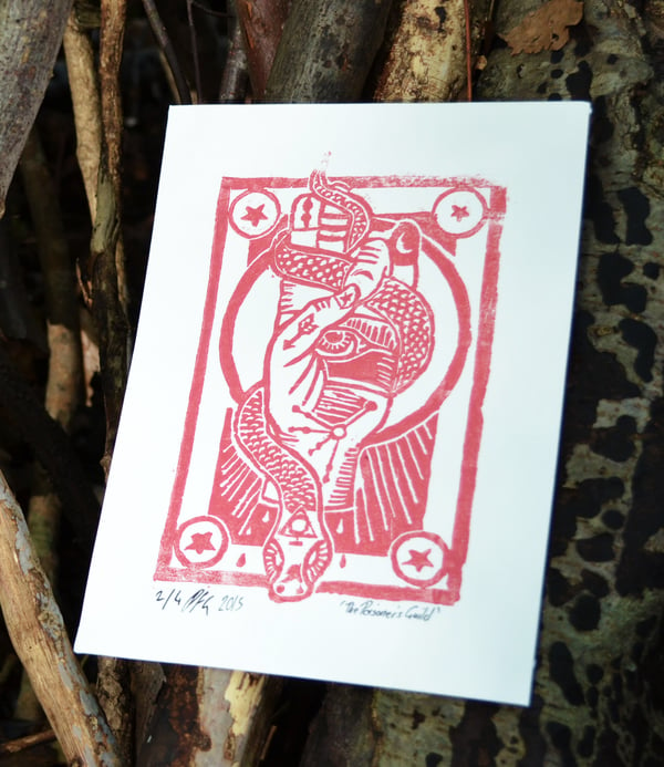 Image of The Poisoner's Guild Lino Print