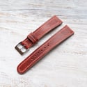 19mm Calf in 40’s Style Strap - Cherry Burl