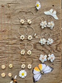 Image 7 of Opal Daisy Hoops