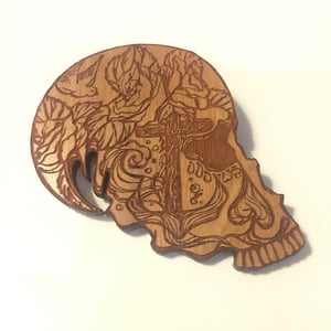Image of Day of the Dead Illustrated Laser Engraved Anchor Sugar Skull
