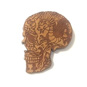 Image of Day of the Dead Illustrated Laser Engraved Dragon Sugar Skull