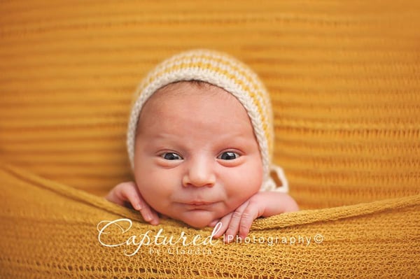 Image of "addison" newborn bonnet