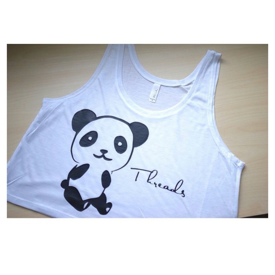 Image of Girls Panda Crop Top