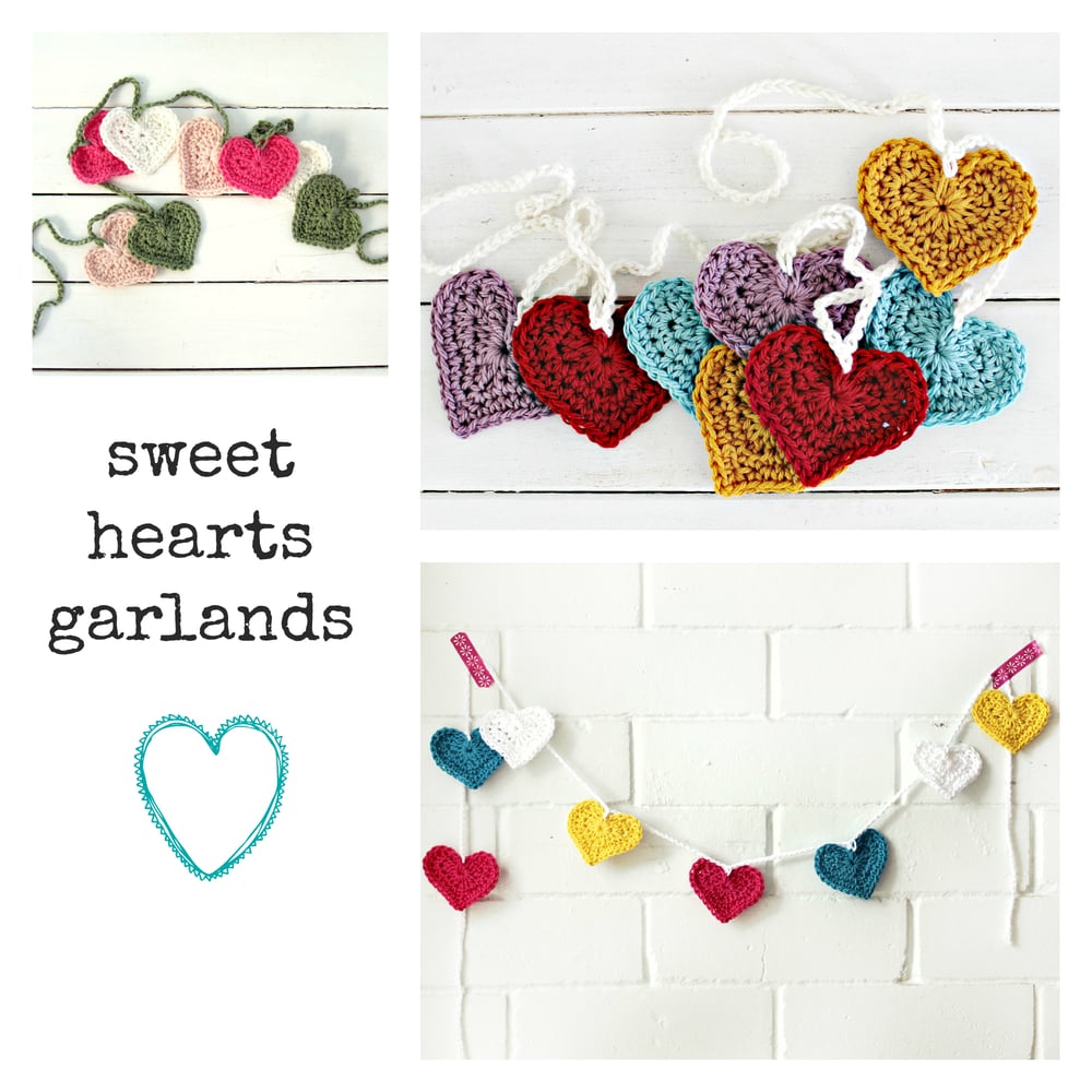 Image of sweet hearts | crochet garland