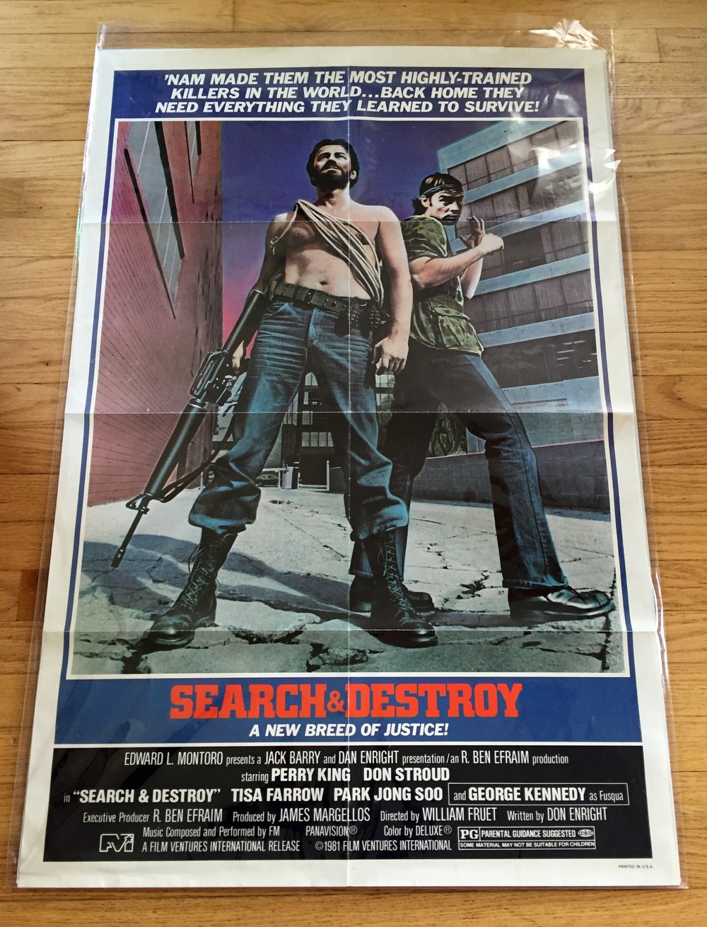 1981 SEARCH & DESTROY Original U.S. One Sheet Movie Poster