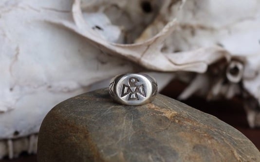 Image of Women's Vintage Silver Thunderbird Ring