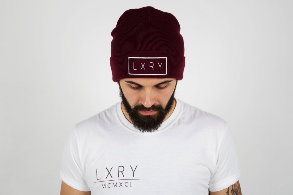 Image of LXRY Burgundy Beanie